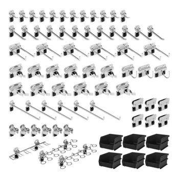 Triton Products LocHook 66 Stainless Steel Hook 6 Bin Accessory Kit