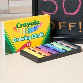 Crayola 510403 Assorted Colors Drawing Chalk - 12/Pack