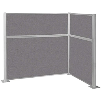 Versare Hush Panel 6' x 4' Slate L-Shape Cubicle