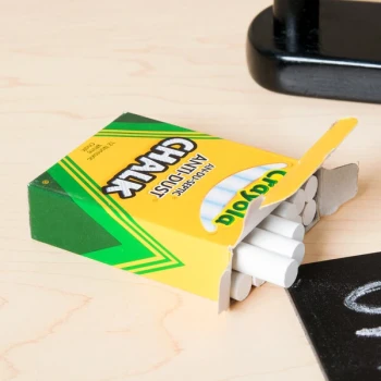 Crayola 501402 White An-Du-Septic Anti-Dust Chalk - 12/Pack