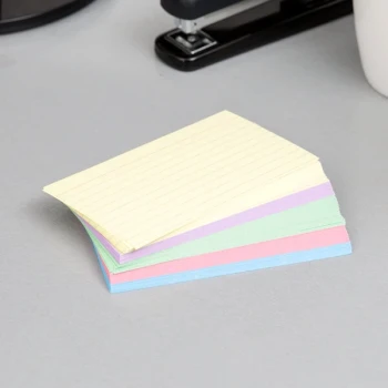 Oxford OXF 40280EE 3" x 5" Assorted Color Ruled Index Card - 100/Pack