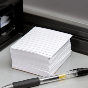 Oxford OXF 10009EE 3" x 2 1/2" White Ruled Mini Index Card - 200/Pack