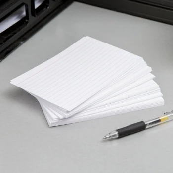Oxford OXF 41EE 4" x 6" White Ruled Index Card - 100/Pack