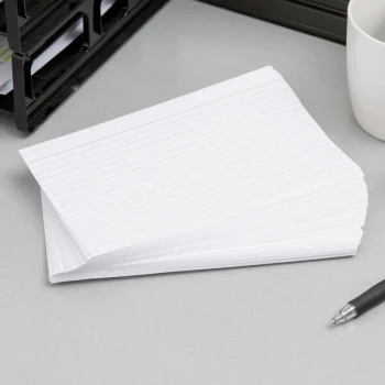 Oxford OXF 51EE 5" x 8" White Ruled Index Card - 100/Pack