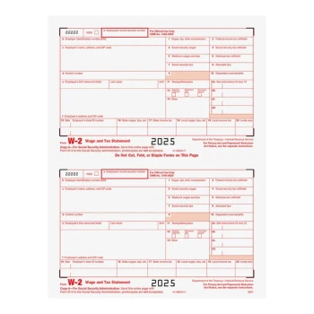 ComplyRight 2-Up Federal Copy A of W-2 Tax Forms 520150 - 50/Pack