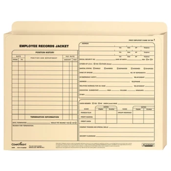 ComplyRight Employee Records Expandable Standard Letter Size Jacket - 25/Pack