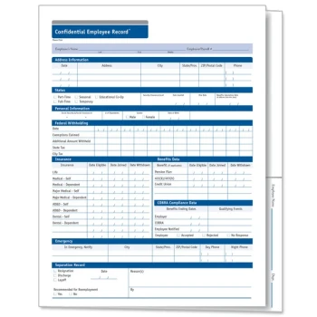 ComplyRight Confidential Employee Record Folder - 25/Pack