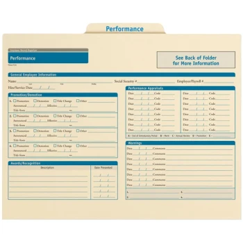 ComplyRight 9 1/2" x 11 3/4" Performance Folder - 25/Pack