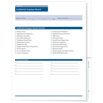 ComplyRight Concealed Cover Confidential Employee Record Folder - 25/Pack