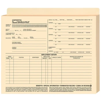 ComplyRight Envo-File Expandable Confidential Personnel Folder - 25/Pack