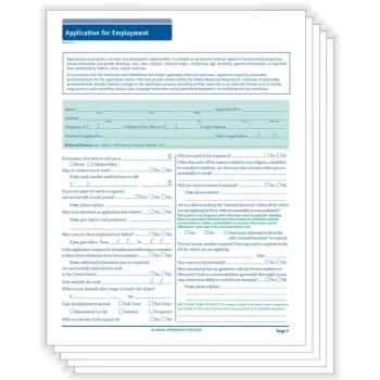 ComplyRight 50 State Long-Form Job Application - 50/Pack