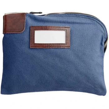 Controltek USA 530980 11" x 8 1/2" Blue Nylon 7-Pin Locking Security Deposit Bag