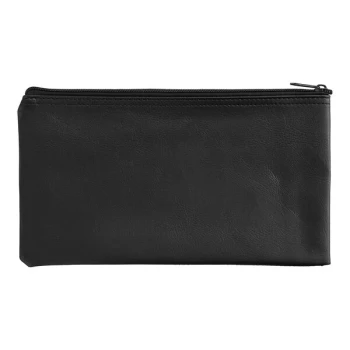 Controltek USA 530976 11" x 6" Black Vinyl Zippered Bank Wallet
