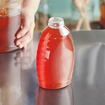 22 oz. (32 oz. Honey Weight) Classic Queenline PET Honey Bottle - 159/Case