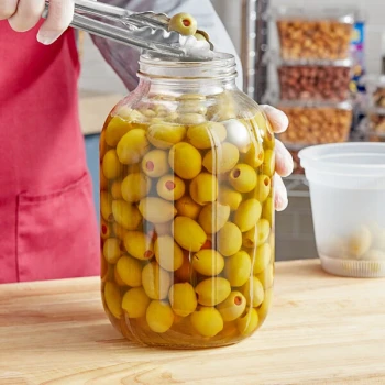 128 oz. Round Glass Jar - 4/Case