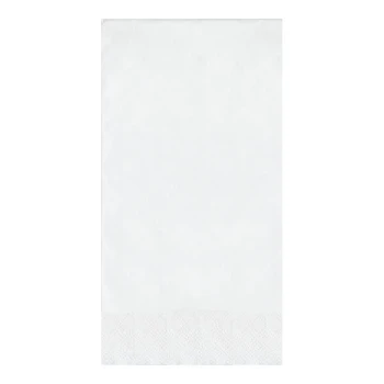 Creative Converting 12 3/4" x 16" White 2-Ply 1/6 Fold Guest Towel / Buffet Napkin - 600/Case