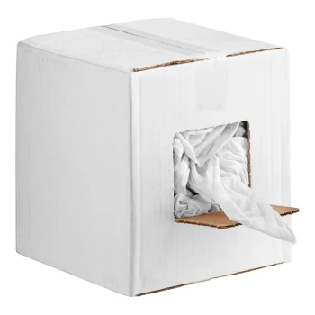 Hospeco White Medium Weight New Washed T-Shirt Rags in Bulk - 10 lb.