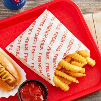 Carnival King 6" x 3/4" x 6 1/2" Extra Large Printed French Fry Bag - 2,000/Case