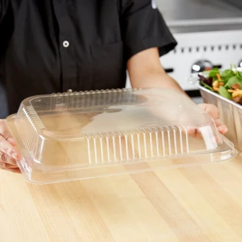 Durable Packaging P4300-100 Half Size Dome Lid for Steam Table Pan 1 15/16" High - 100/Case