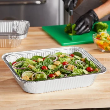 Half Size Light-Duty Foil Steam Table Pan Deep 2 9/16" Depth - 100/Case