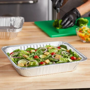 Half Size Light-Duty Foil Steam Table Pan Medium 2 3/16" Depth - 100/Case