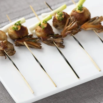 EcoChoice 6" Black Bamboo Twisted Food Pick / Skewer - 100/Bag