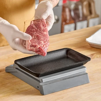 CKF 87822 (#10P) 10 13/16" x 6" x 1 1/8" Black Foam Meat Tray - 300/Case