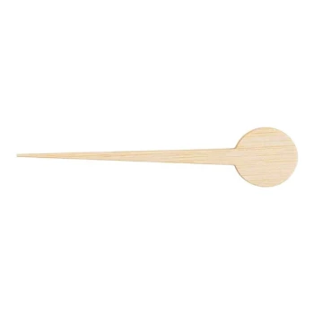 TableCraft 3 1/2" Small Round Natural Bamboo Food / Cocktail Pick - 1,200/Case