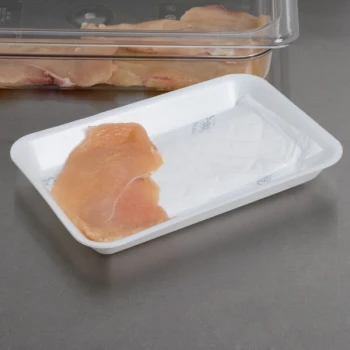 White 4" x 7" Absorbent Meat, Fish and Poultry Pad 50 Grams - 2,000/Case