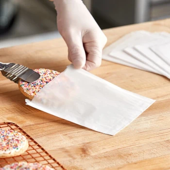 Bagcraft 6" x 3/4" x 6 1/2" White Dry Wax Bakery / Sandwich Bag - 2,000/Case