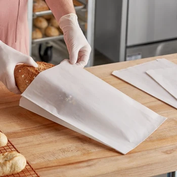 Bagcraft Dubl-Wax® 9 1/4" x 2 1/4" x 14" White Bread / Pastry Bag - 1,000/Case