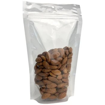 Choice 6" x 9 1/2" 3 Mil Clear Nylon / Linear Low-Density LLDPE Zip Top Stand-Up Pouch with Hanging Hole - 1,000/Case