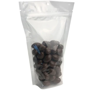 Choice 5" x 8 1/2" 3 Mil Clear Nylon / Linear Low-Density LLDPE Zip Top Stand-Up Pouch with Hanging Hole - 1,000/Case