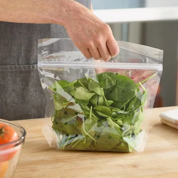 LK Packaging 11" x 4" x 10" Clear Plastic Vented Zipper Seal Produce Pouch - 250/Case