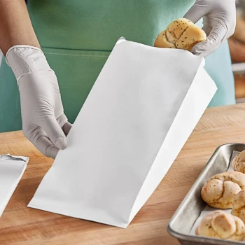 Choice 5 1/2" x 3 1/4" x 12" White Insulated Foil Bread Bag - 500/Case