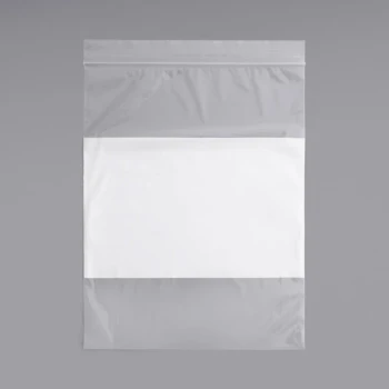 Choice 9" x 12" 2 Mil Clear Polyethylene Zip Top Bag with White Block - 1,000/Case