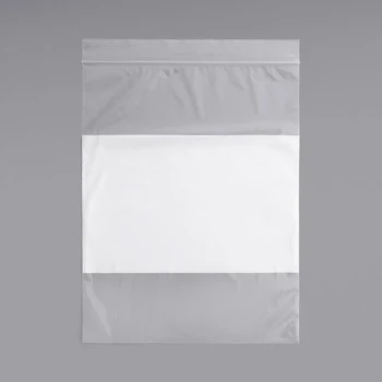 Choice 6" x 9" 2 Mil Clear Polyethylene Zip Top Bag with White Block - 1,000/Case