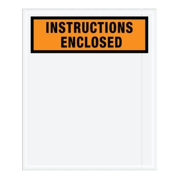 Lavex 10" x 12" 2 Mil Orange Panel Face Printed Polyethylene Instructions Enclosed Envelope - 500/Case