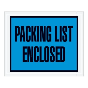 Lavex 4 1/2" x 5 1/2" 2 Mil Blue Full Face Printed Polyethylene Packing List Envelope - 1,000/Case