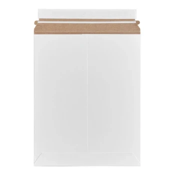 Lavex Stayflats® Customizable White Self-Sealing Rigid Mailer #5 - 9 3/4" x 12 1/4" - 100/Case