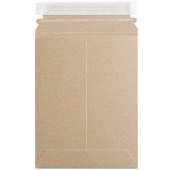 Lavex Stayflats® Customizable Kraft Self-Sealing Rigid Mailer #10 - 7" x 9" - 100/Case