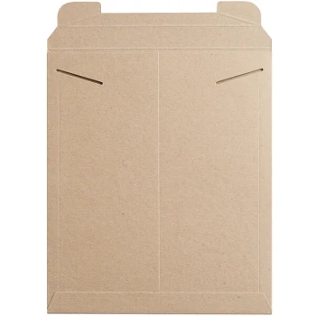 Lavex Stayflats® Kraft Tab-Locking Rigid Mailer #4 - 12 3/4" x 15" - 100/Case