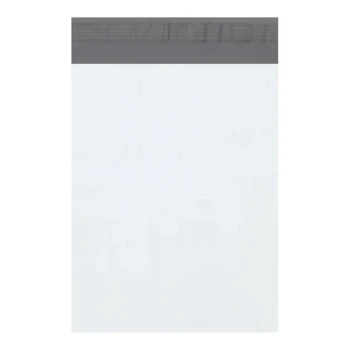 Lavex 10" x 13" 2.5 Mil White Perforated Polyethylene Mailer with Tamper-Evident Adhesive Closure - 100/Pack