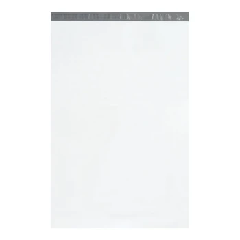 Lavex 24" x 36" 2.5 Mil White Perforated Polyethylene Mailer with Tamper-Evident Adhesive Closure - 100/Pack