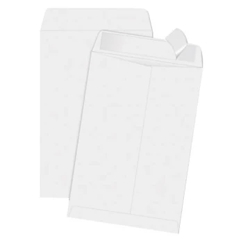 Quality Park 44334 6 1/2" x 9 1/2" White File Envelope with Redi-Strip Seal - 100/Box