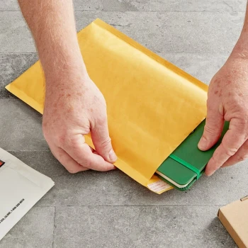Lavex Self-Sealing Kraft Bubble Mailer #00 - 5" x 10" - 250/Case