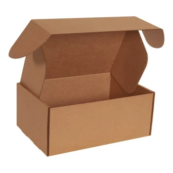Lavex 16" x 12" x 6" Kraft Deluxe Corrugated Mailer with Front Locking Tabs - 25/Case