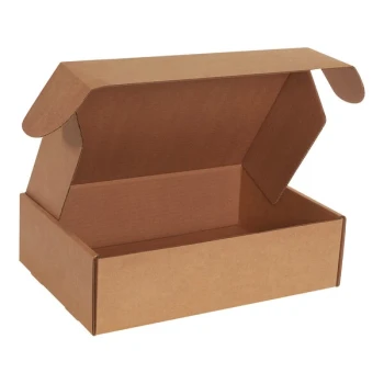 Lavex 18" x 12" x 6" Kraft Deluxe Corrugated Mailer with Front Locking Tabs - 25/Case