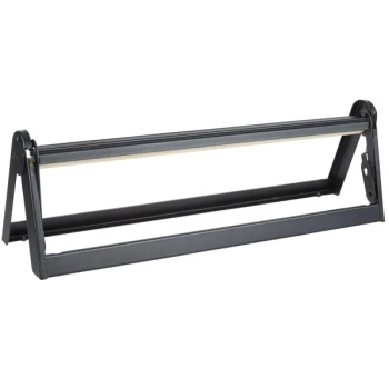 Bulman A500-24MB Standard 24" Black Steel All-In-One Paper Dispenser / Cutter with Straight Edge Blade