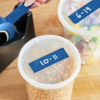 Lavex 1" x 60 Yard 5.5 Mil General Purpose Blue Masking Tape - 6/Pack